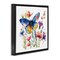 Stupell Industries Blue Toned Butterfly Garden Floater Framed Canvas Wall Art Design by LSR Design Studio